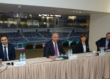 Bakıda idman gimnastikası üzrə Dünya Kubokuna gəlmiş nümayəndə heyəti rəhbərləri və üzvlərinin görüşü keçirilib. Azərbaycan, 18 fevral, 2016